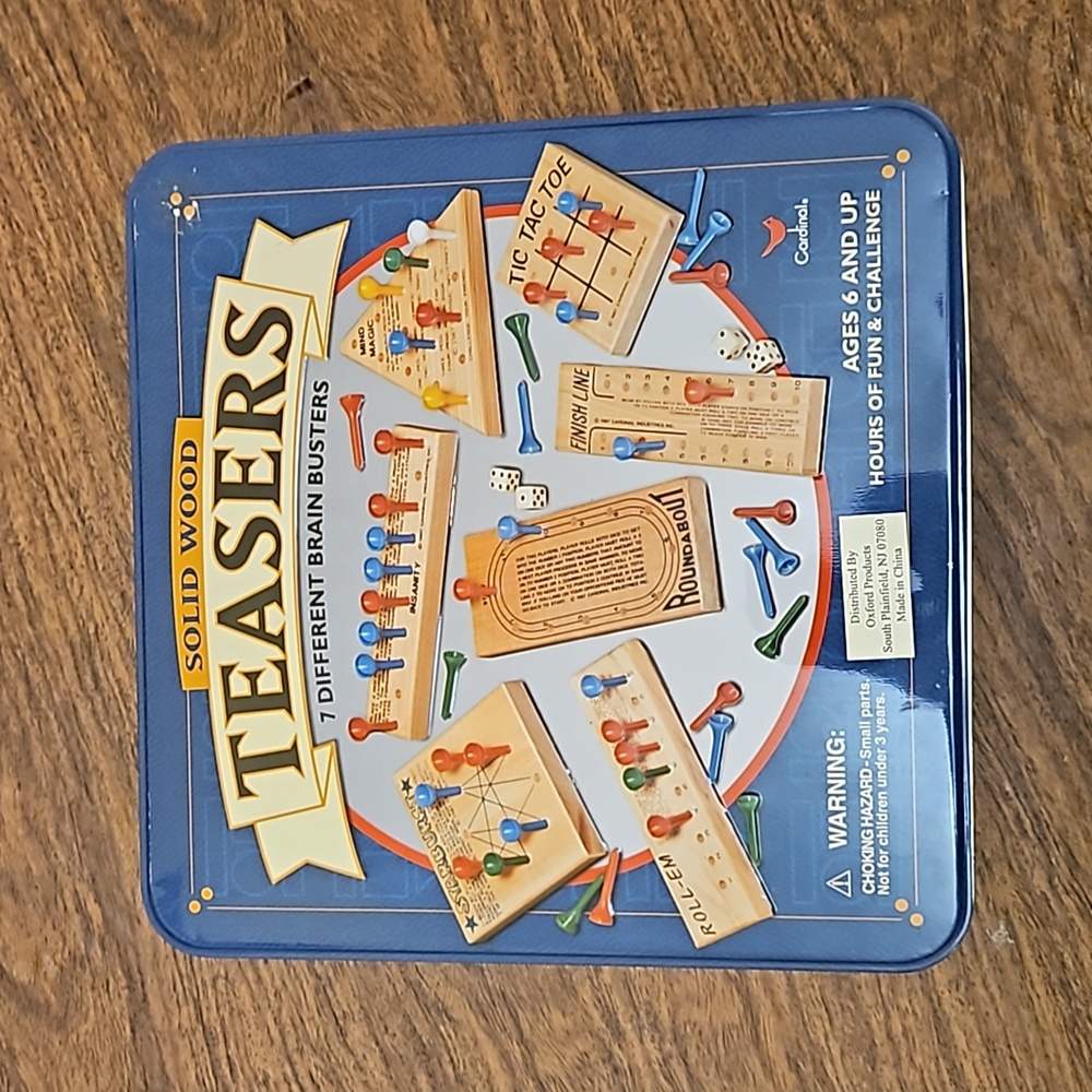 Vintage solid wood treasures 7 different brain busters game